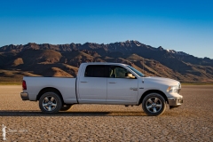 Morning drive in the Alvord Desert with Steens Mountain in the background.